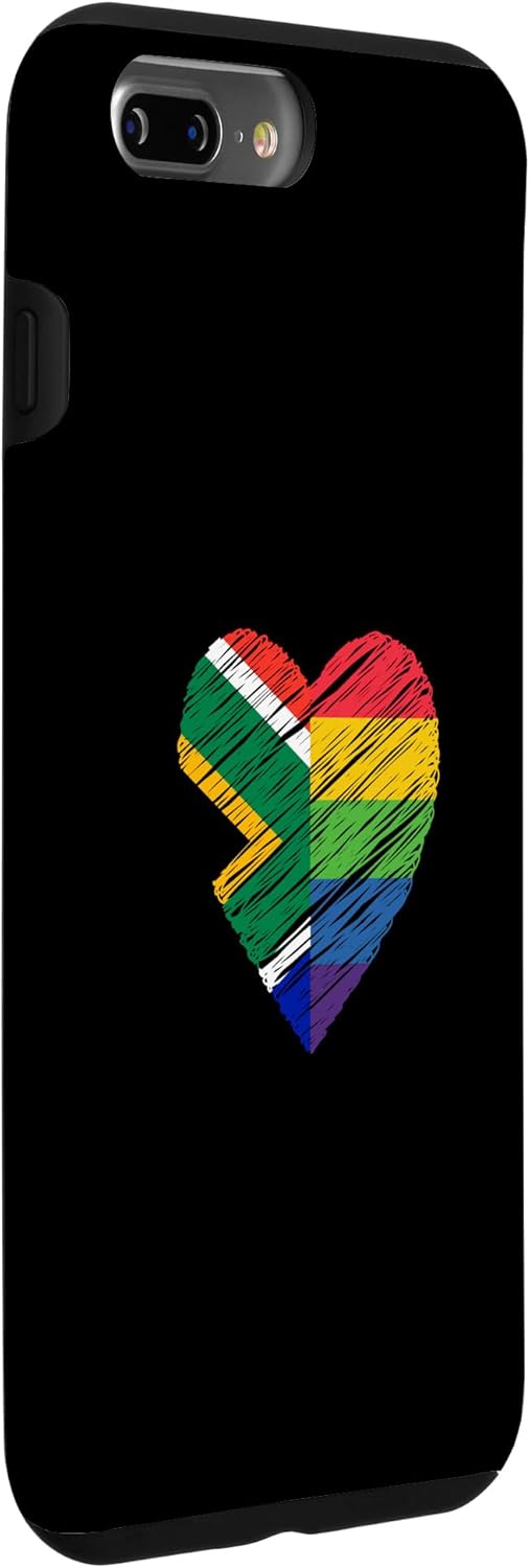 iPhone 7 Plus8 Plus LGBTQ Sudáfrica Corazón del Orgullo Gay para Gay Lesbianas Amor LGBT Caso