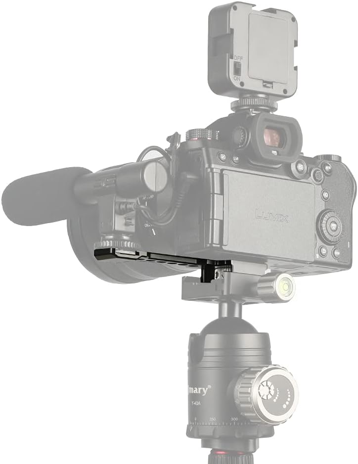 NICEYRIG Barra de extensión de zapata fría con placa de liberación rápida para cola de milano Arca-Suiza, soporte de luz LED para micrófono Vlog