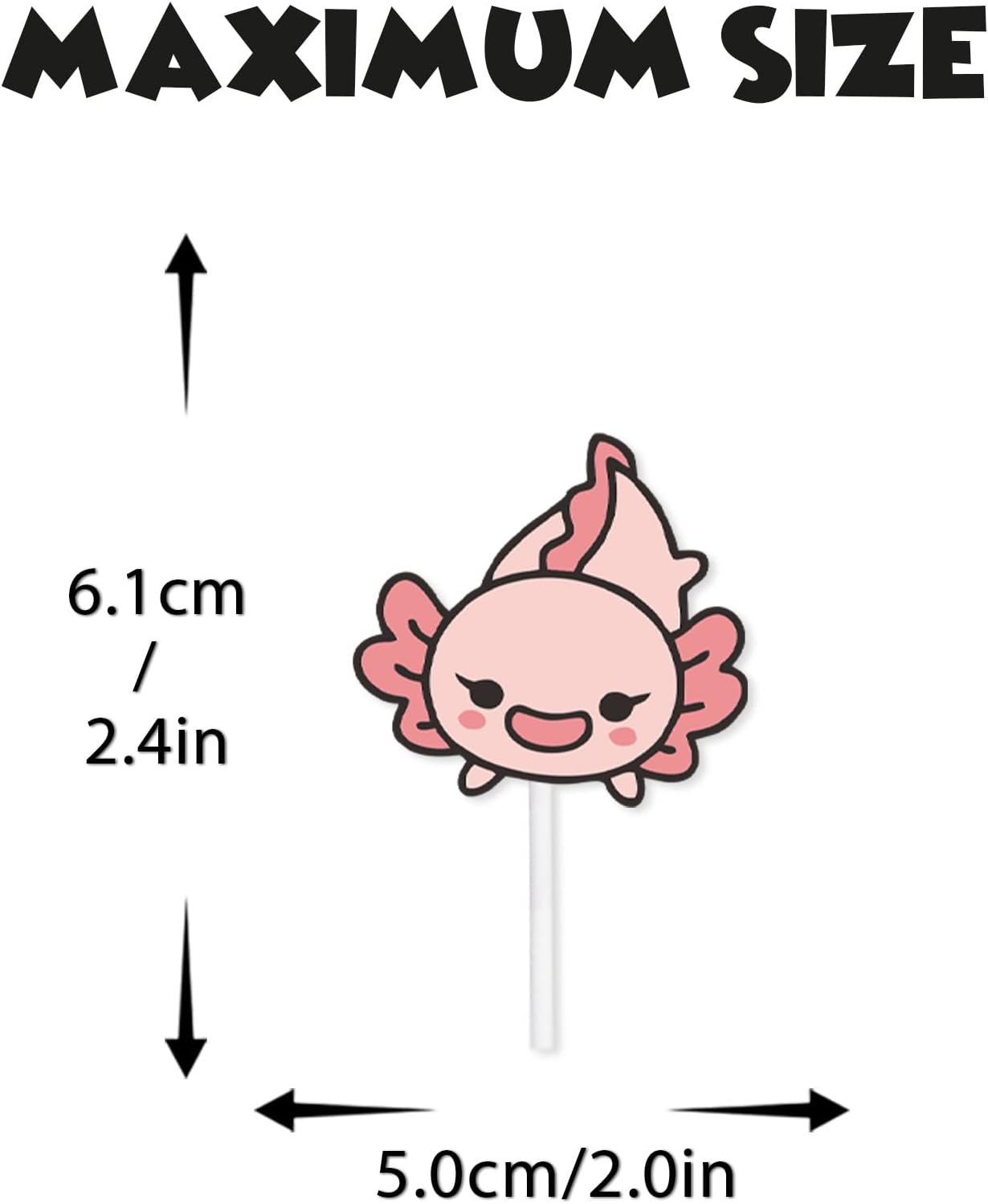 18 piezas de decoración de postre de ajolote rosa con purpurina, diseño de animales de dibujos animados, baby shower, niñas y niños, decoración de