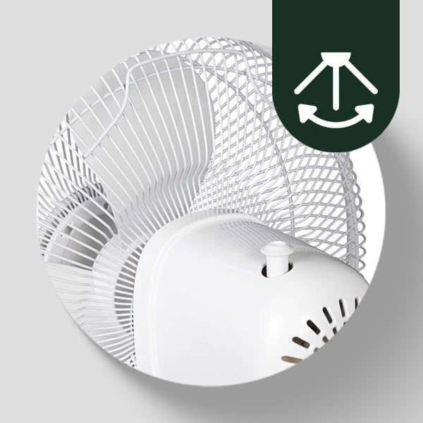Westpointe – Ventilador eléctrico oscilante con cable de 16 pulgadas con 3 ajustes de velocidad, control remoto e inclinación ajustable para el