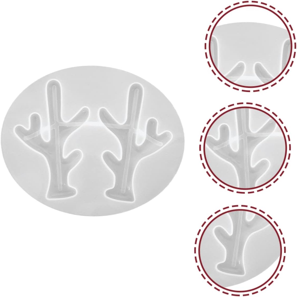 15 Pcs Antler Mold Stencils for Crafts Jeweled Hair Clips Elk Antler Molde De para Resina De para Gelatinas Silicone Mold White Antlers Supplies