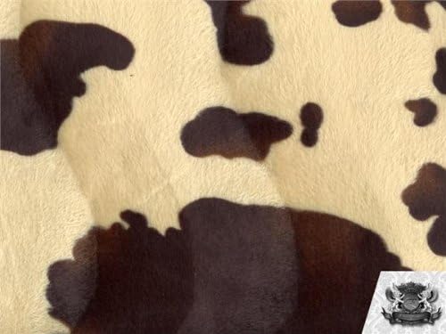 Velboa FauxFake Fur Pony Brown Ivory Fabric by The Yard