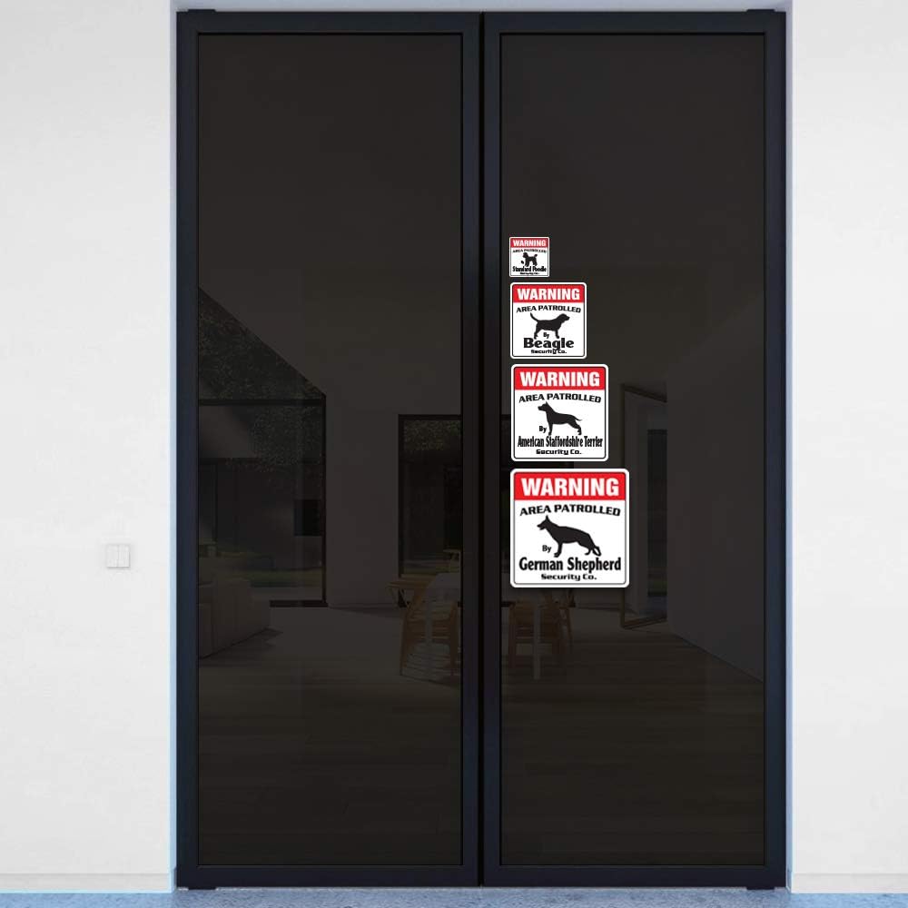 SignMission Calcomanía de seguridad de Bulldog Inglés, guardia patrullada, letreros de perro veterinario, 10 x 10 pulgadas