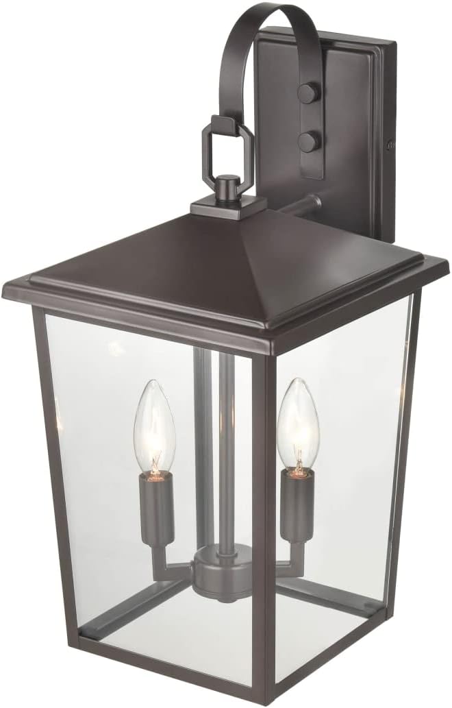 Millennium 2972-PBZ – Farol de acero para exteriores, con recubrimiento en polvo antioxidante, clasificación húmeda, pantalla de vidrio