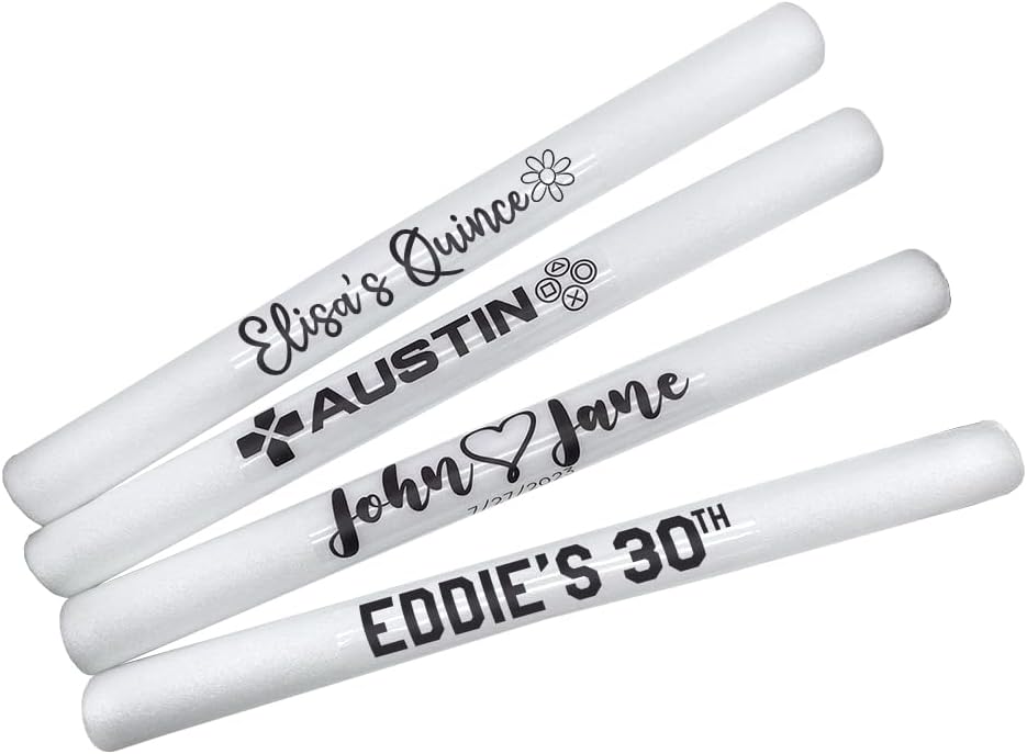 Paquete de 25 palos de luz LED personalizados para fiestas, bodas, cumpleaños, invitados, fiestas, DJ, conciertos, festivales, eventos, promociones,