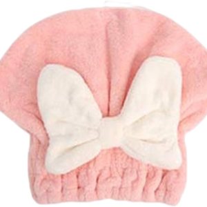 Toalla de pelo de forro polar coral, bonita decoración de nudo de lazo, turbante para el cabello, súper absorción de agua, toalla de secado rápido, Toalla de pelo de forro polar coral, bonita decoración de nudo de lazo, turbante para el cabello, súper absorción de agua, toalla de secado rápido,