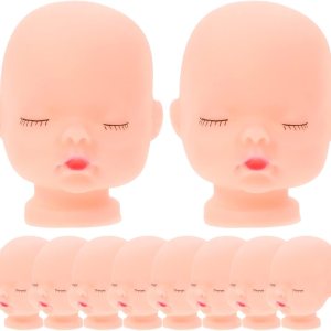 Sewroro 10 piezas de cabezas de muñeca esculpir cabeza calva maniquí mini pieza de simulación para manualidades, muñecas de bricolaje, decoración de Sewroro 10 piezas de cabezas de muñeca esculpir cabeza calva maniquí mini pieza de simulación para manualidades, muñecas de bricolaje, decoración de