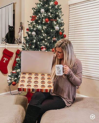 Crazy Cups Caja de regalo de café saborizado para festividades, café saborizado surtido para máquinas Keurig K-Cup, café de tostado medio en