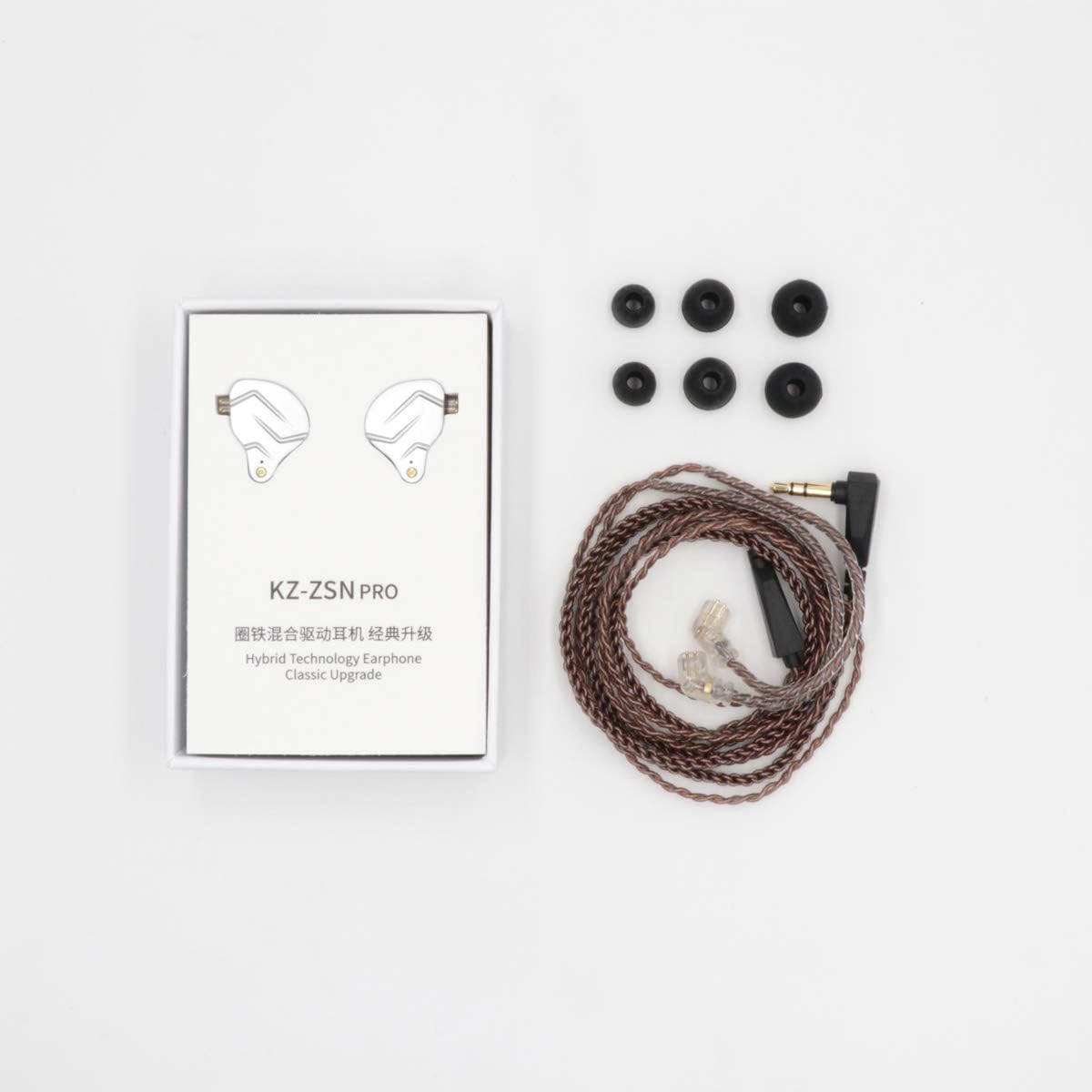 Linsoul KZ ZSN Pro – Auriculares híbridos de metal de doble controlador 1BA + 1DD, monitor HiFi con Cable desmontable de 2 pines, panel de aleación