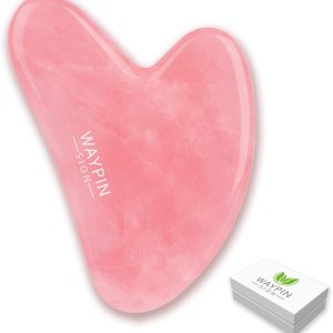 Gua Sha Stone, herramienta Guasha de cuarzo rosa para masaje facial y corporal de piel, herramienta diaria antienvejecimiento para la salud y el Gua Sha Stone, herramienta Guasha de cuarzo rosa para masaje facial y corporal de piel, herramienta diaria antienvejecimiento para la salud y el