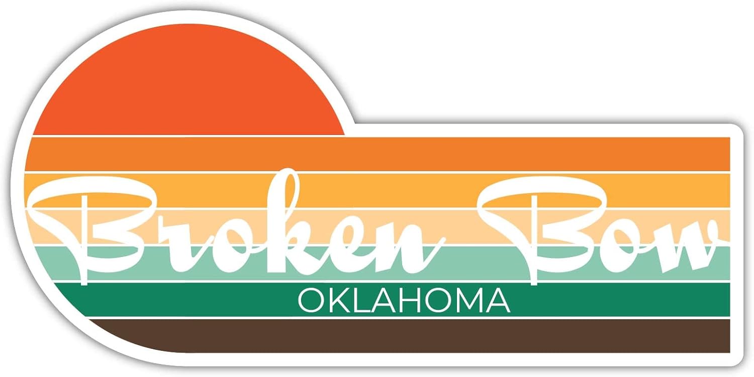 Broken Bow Oklahoma – Imán para nevera (4 x 2.25 pulgadas), diseño estético retro vintage de los años 70