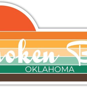 Broken Bow Oklahoma – Imán para nevera (4 x 2.25 pulgadas), diseño estético retro vintage de los años 70 Broken Bow Oklahoma – Imán para nevera (4 x 2.25 pulgadas), diseño estético retro vintage de los años 70