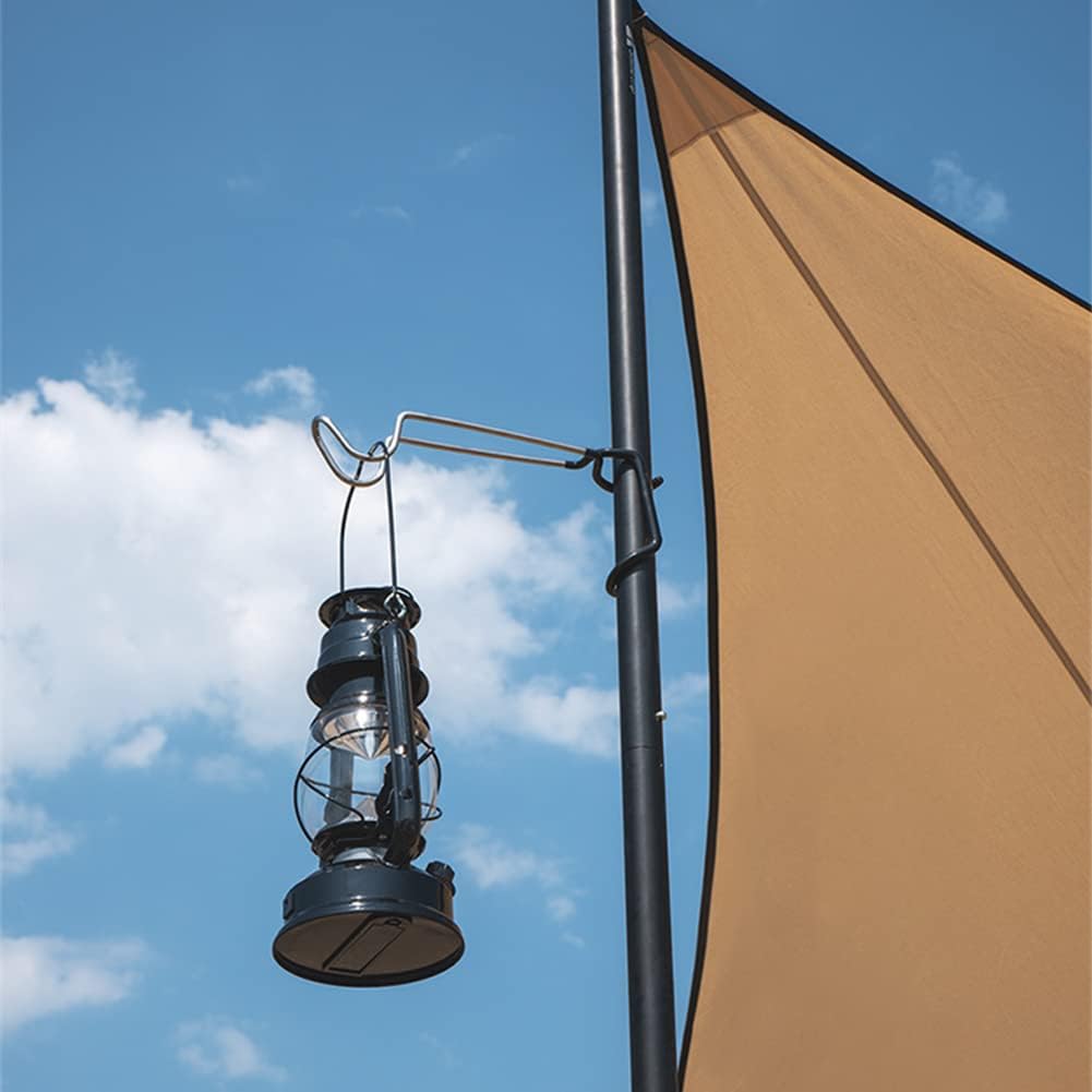 Gancho de linterna de camping, gancho de luz multifuncional, hecho de acero inoxidable, soporte de linterna para camping, pesca, senderismo