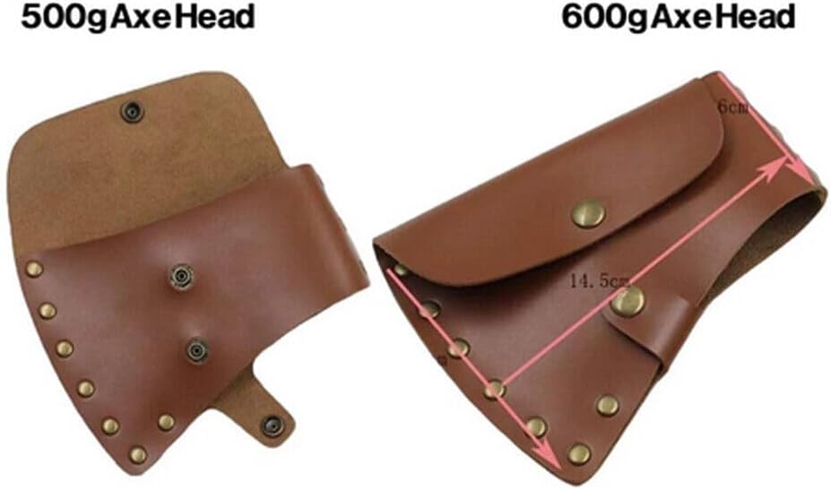 Funda de cuero para hacha, funda para cabeza de hacha, protector de hoja de hacha, funda de camping, 1 ud