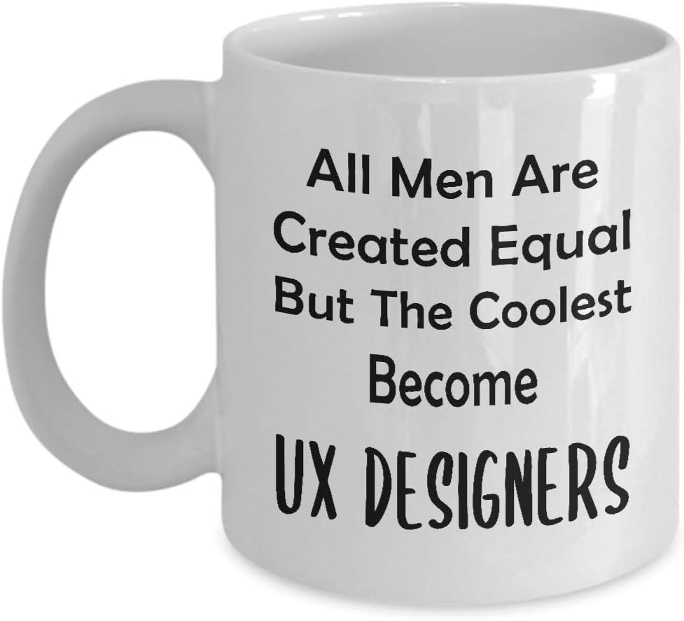 Gifts for Male UX Designer Coffee Mug Tea Cup – User Experience UI User Interface Design Artist Team Dept Graphic Digital Multimedia Creative Funny