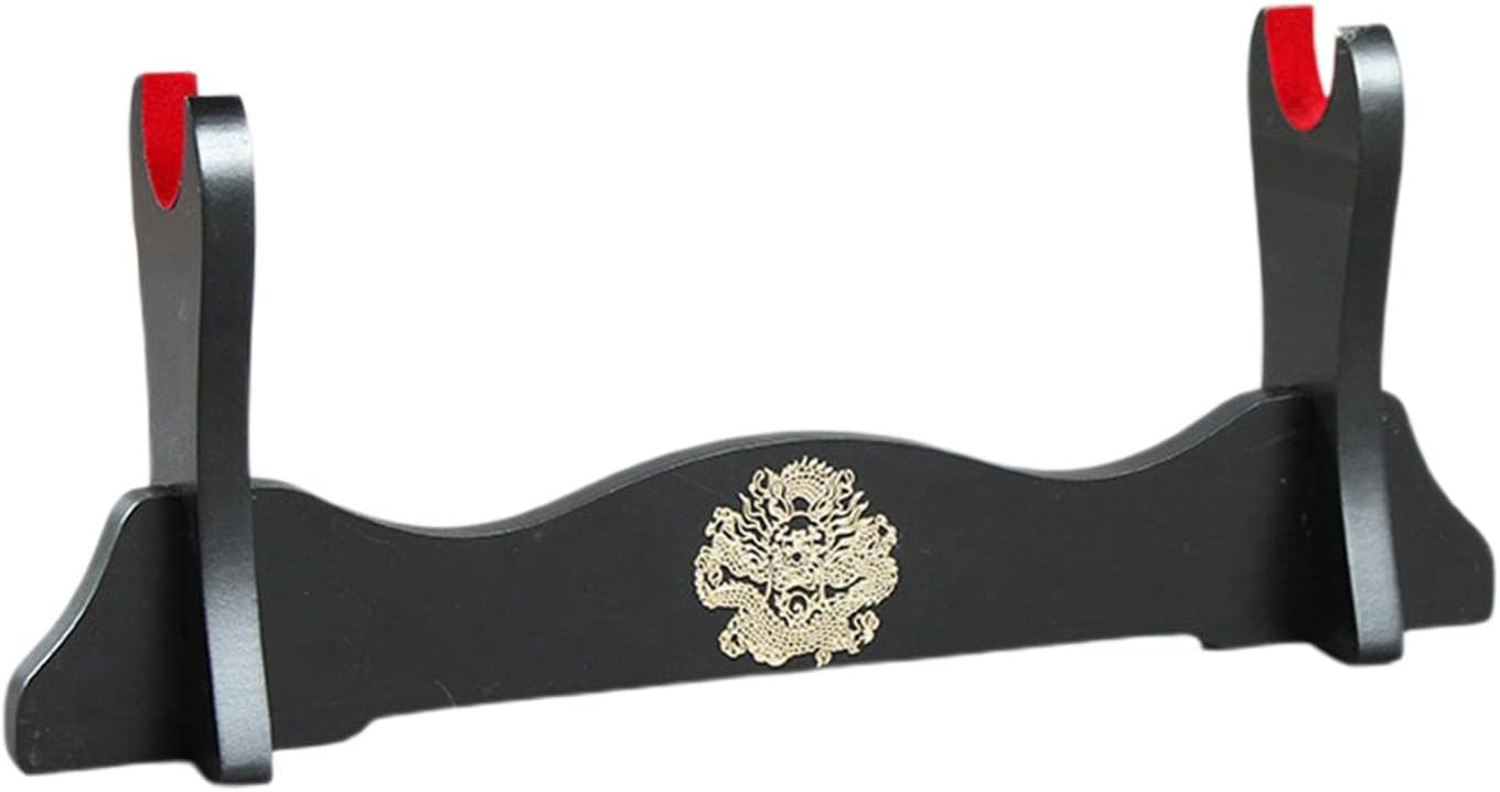 Soporte de espada de madera, soporte decorativo, soporte de exhibición horizontal, soporte de marco de madera para Tanto Wakizashi Dojo Room Home, 1