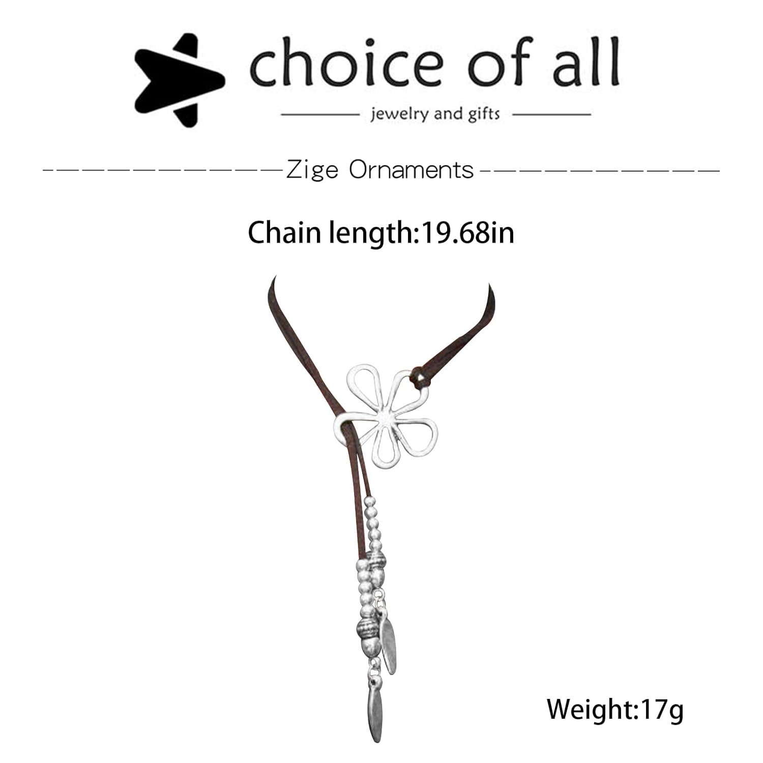 Boho Necklaces for Women Country Concert Outfits for Women Trendy Handmade Bohemian Leather Necklace Western Outfit Necklace for Teen Girl Gifts