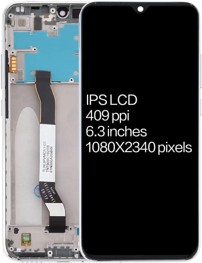 A-MIND para Xiaomi Redmi Note 8 6.3 pulgadas Pantalla LCD táctil digitalizador M1908C3JH, M1908C3JG, M1908C3JI Reemplazo de pantalla Kits de