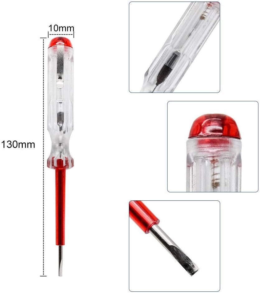 10 probadores de circuito de red, probador eléctrico, destornillador, circuito de voltaje, pluma de prueba, pluma de voltaje, CA para prueba