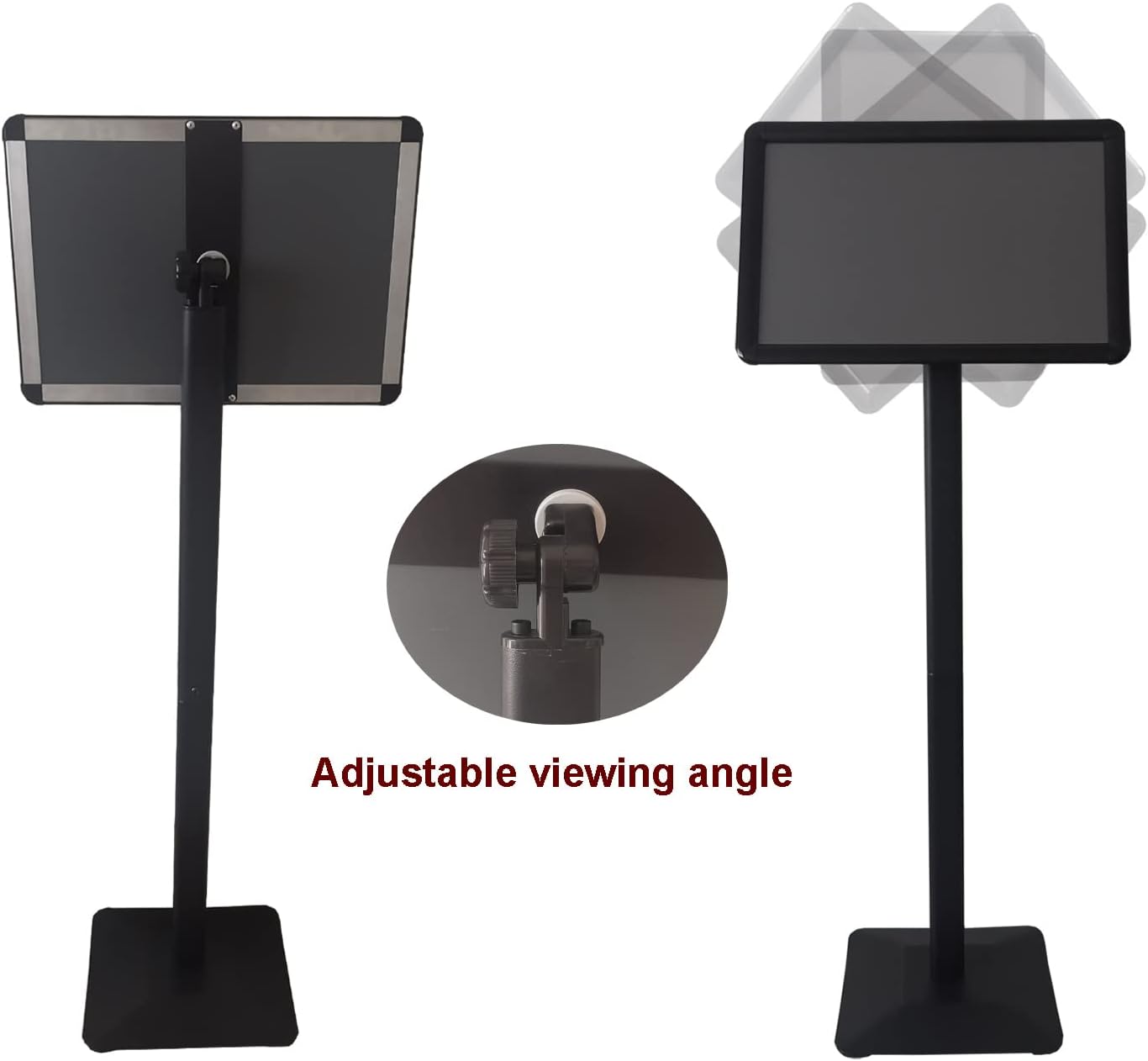 YDisplay Soporte para letreros de 8.5 x 11 pulgadas, soporte para póster para exteriores e interiores, con base resistente, soporte de suelo con