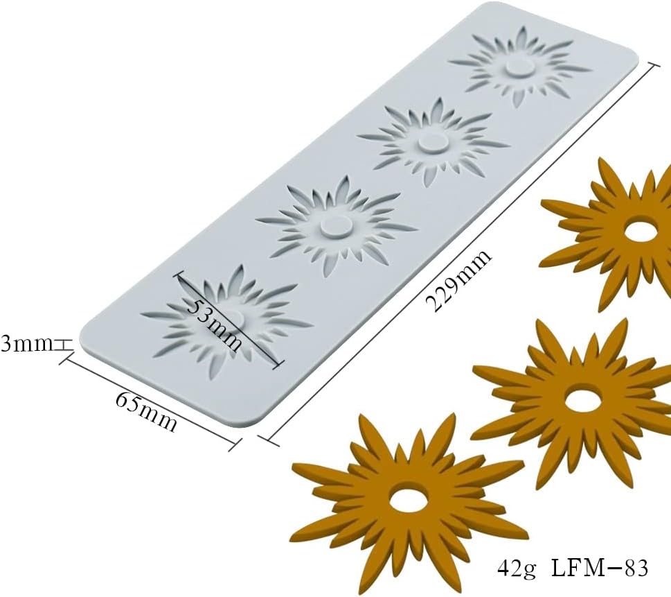 Molde de silicona 3D Star Fondant Lace Pad Cake Molde de silicona para pastel de fondant, molde de silicona para fondant, molde de arcilla de