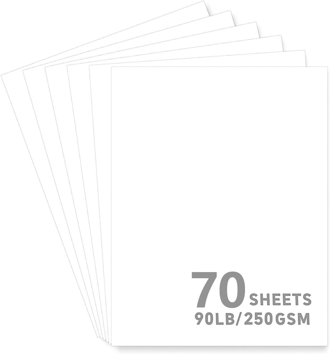 50 hojas de papel de cartulina blanco, cartulina de 8.5 x 11 pulgadas para Cricut, papel de construcción grueso para hacer tarjetas, álbumes de