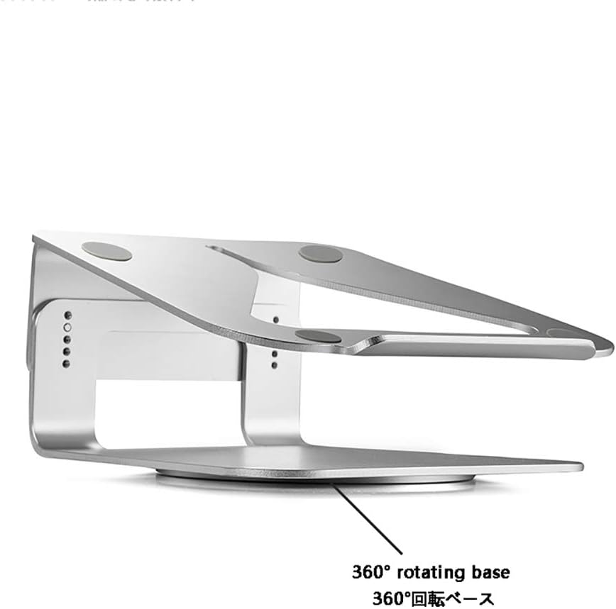 Soporte para computadora portátil Aleación de aluminio Base giratoria de 360 Diseño colgante Mejor disipación de calor, múltiples engranajes se