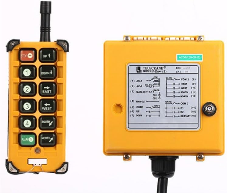 Control remoto de grúa de 12 V, controlador de elevación IP65 resistente, interruptor industrial, control remoto de elevación de grúa VQP con 1