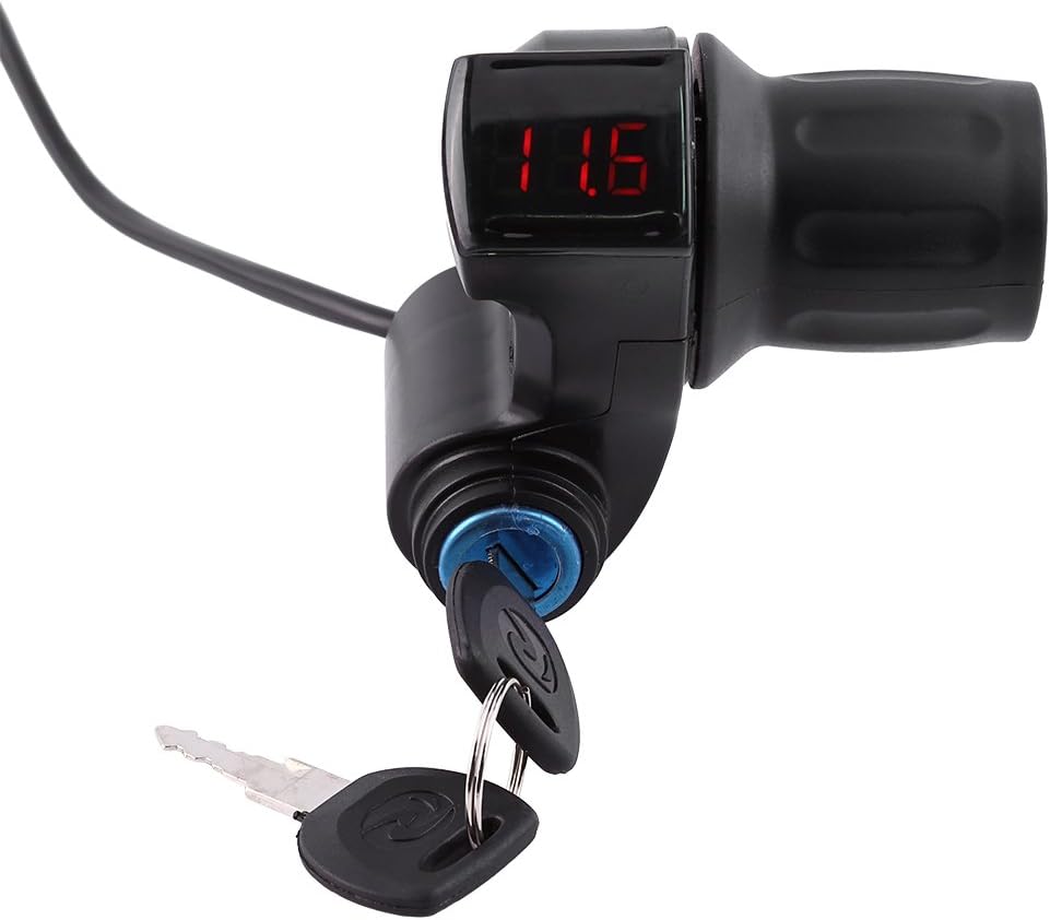 Pwshymi Empuñadura del acelerador, manillar Ebike Twist Throttle Grip Scooter Half Twist Ebike Acelerador Mango de control de acelerador con agarre