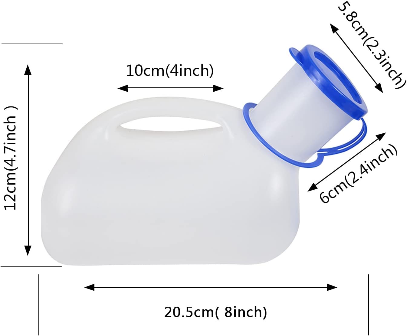 AWOKEN Unisex Urinal Portable Toilet Urinal for Men and Women Pee Bottle with a Lid and Funnel for Elderly Kids and Patients for Camping Outdoor - Imagen 4