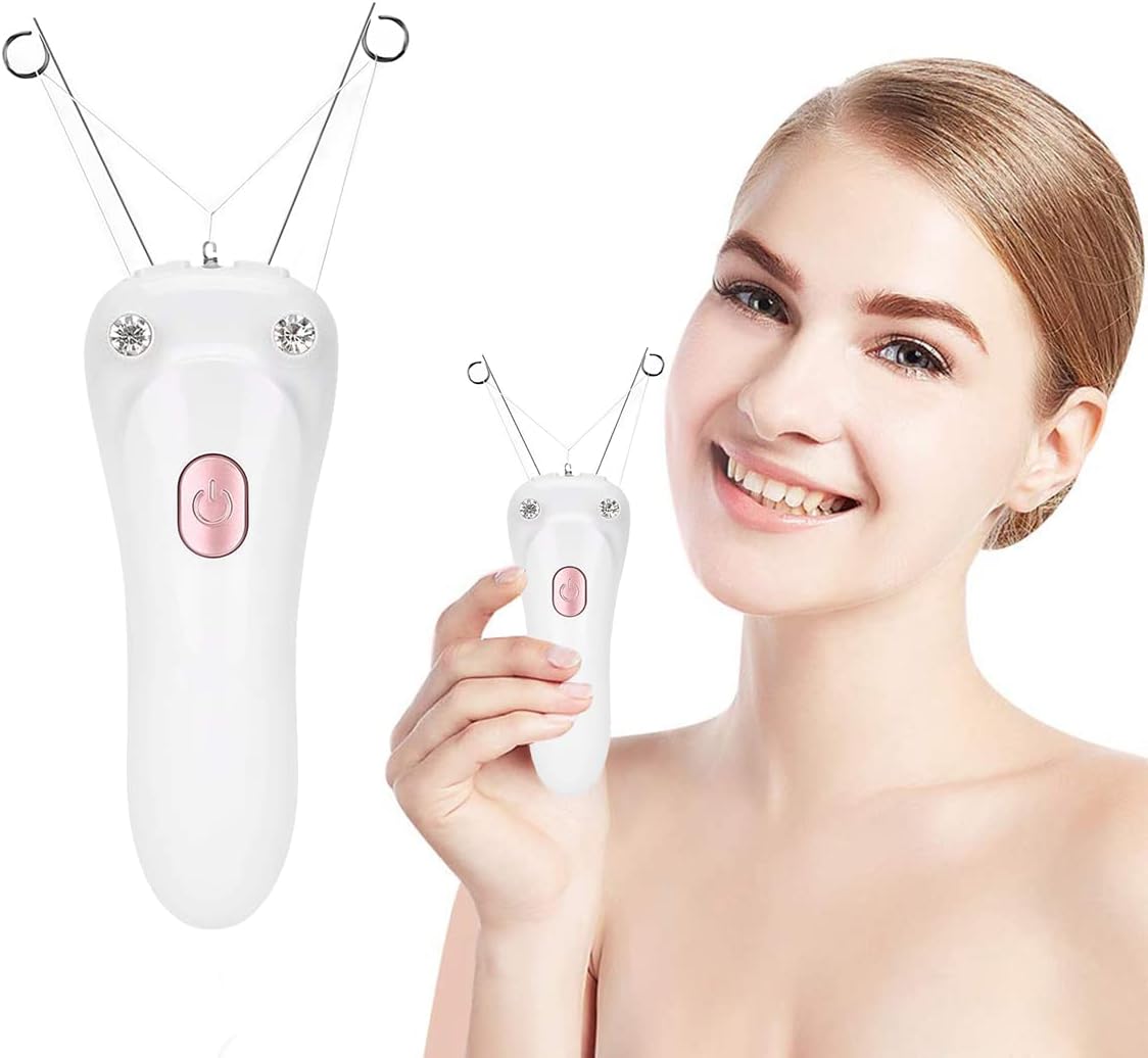 Removedor de vello facial, depiladora eléctrica inalámbrica para mujer, depiladora de hilo facial, depiladora de belleza para mujer, removedor de