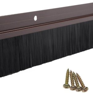 YXQ Barrido inferior del cepillo de puerta (2.5 pulgadas de ancho x 36.5 pulgadas de largo) con soporte de aleación de aluminio marrón en forma de H YXQ Barrido inferior del cepillo de puerta (2.5 pulgadas de ancho x 36.5 pulgadas de largo) con soporte de aleación de aluminio marrón en forma de H