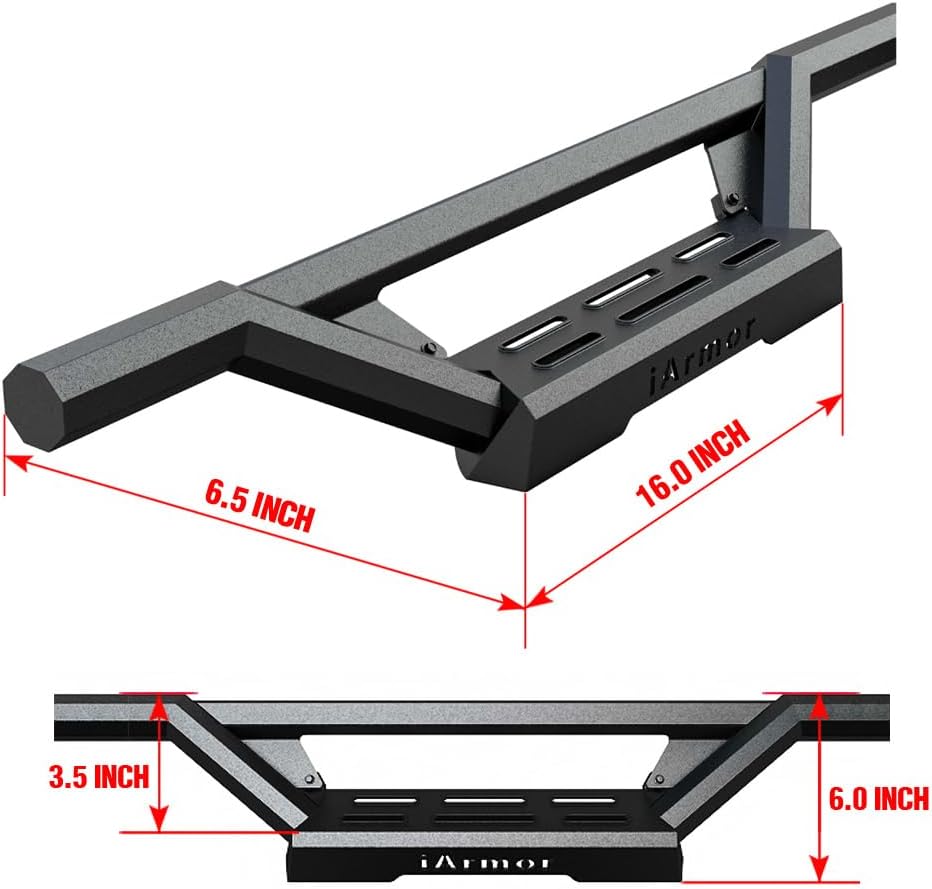 APS Drop Steps – Estribos compatibles con Chevy Silverado GMC Sierra 1500 2007-2018 Crew Cab y 2500 3500 HD 2019 Crew Cab (excluye 07 Classic)