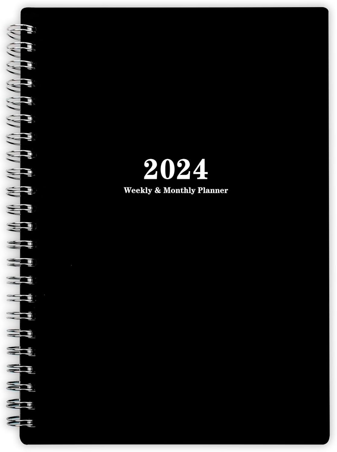 Agenda 2024, agenda semanal y mensual para enero a diciembre de 2024, agenda diaria de 5.7 x 8 pulgadas, agenda académica, cubierta flexible,