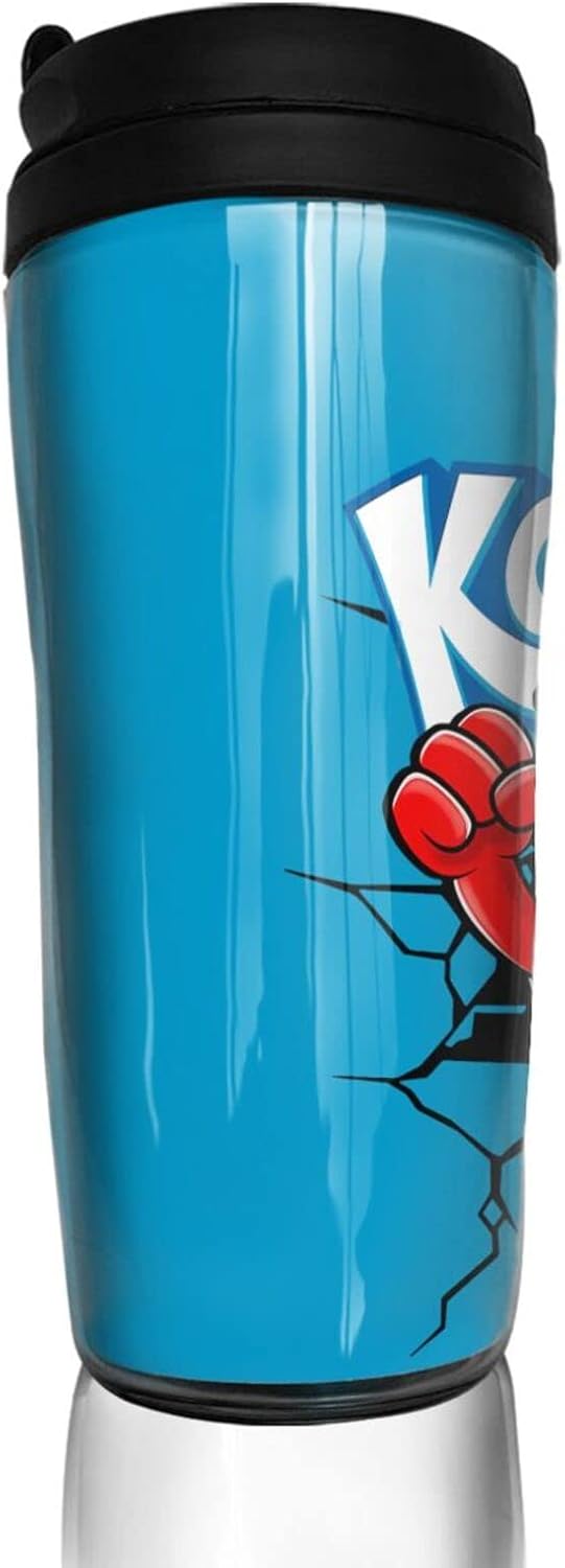 Kool Anime Aid Man – Botella de agua de café reutilizable de doble pared con tapa, jarra de agua deportiva para escuela, gimnasio al aire libre, 12