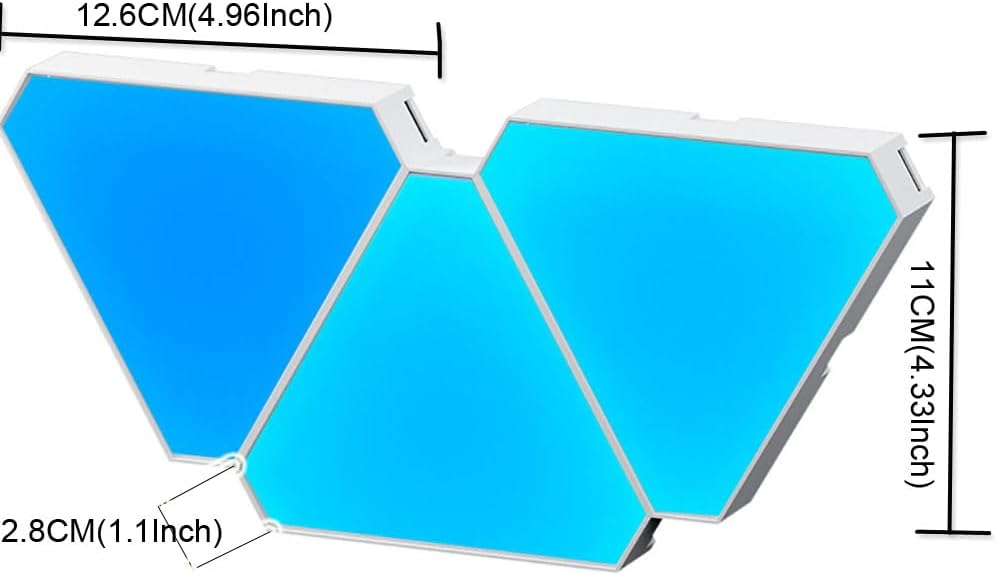 fbkapelk RGB intercambiable WiFi Bluetooth 5V USB triángulo lámparas cuántica atmósfera LED luz nocturna para juego dormitorio decoración creativa