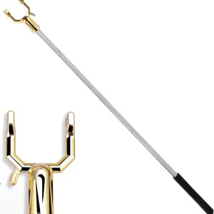Varilla de gancho ajustable extendida de 59 pulgadas con práctico gancho para percha, gancho de ropa de brazo alto, barra de apertura de ventana, Varilla de gancho ajustable extendida de 59 pulgadas con práctico gancho para percha, gancho de ropa de brazo alto, barra de apertura de ventana,