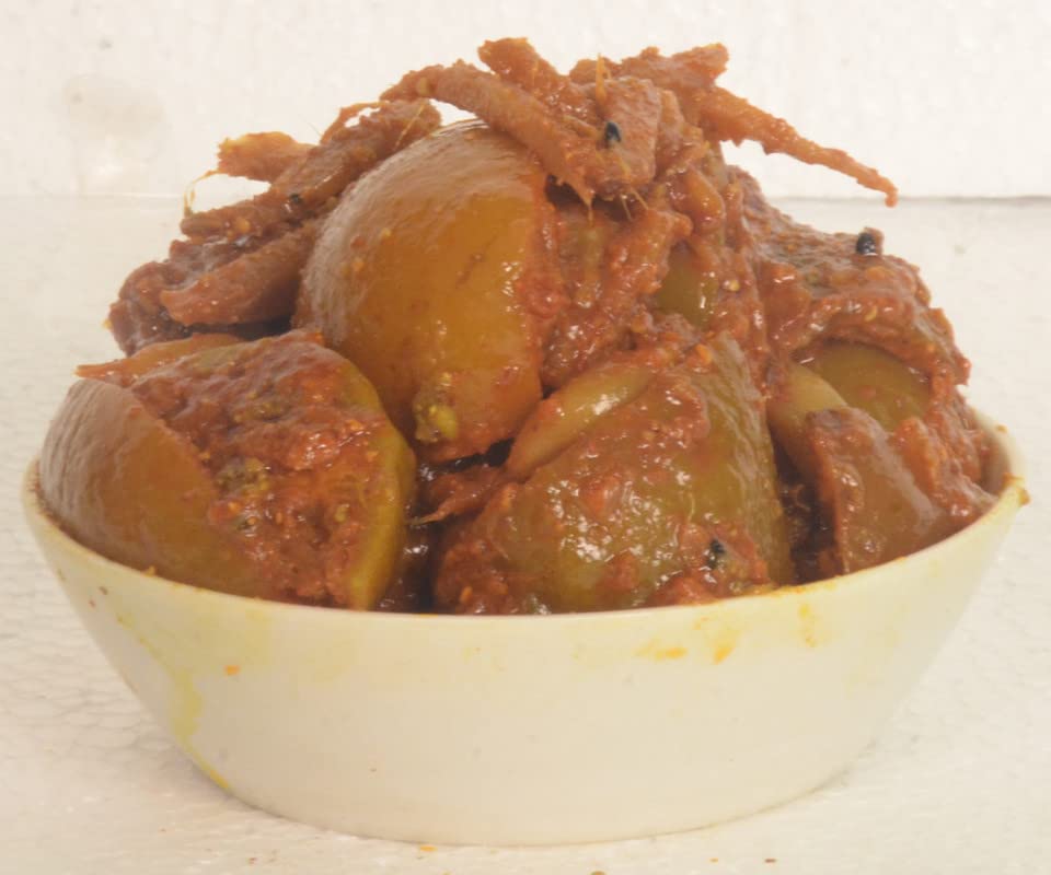 Limón+pepinillo de jengibre Neembu+Adrak Ka Aachar(400G) – Receta de la madre  Pepinillo orgánico del norte de la India  Limón+pepinillo de jengibre