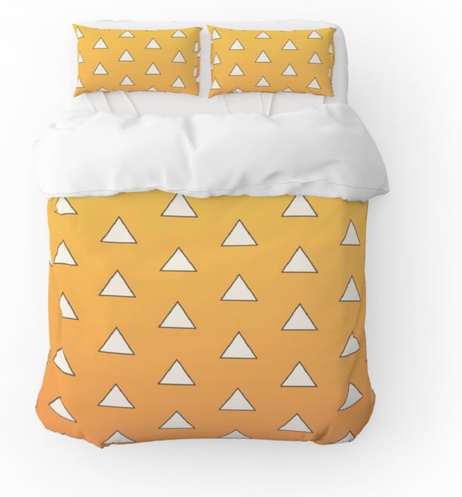 Juego de ropa de cama de anime  Juego de funda de edredón de microfibra cepillada suave de 68 x 90 pulgadas, 3 piezas, 1 funda de edredón con cierre