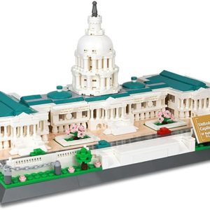 1074 piezas de bloques de construcción del Capitolio de los Estados Unidos, juego de rompecabezas de arquitectura del mundo, colección de modelos 1074 piezas de bloques de construcción del Capitolio de los Estados Unidos, juego de rompecabezas de arquitectura del mundo, colección de modelos