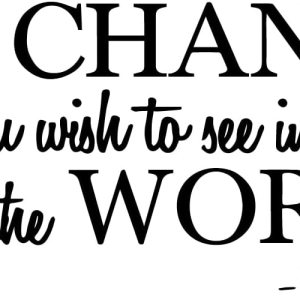 Aurabeam Calcomanía de vinilo para pared, con frase inspiradora de Gandhi, 13 x 28 pulgadas, decoración artística de pared para sala de estar, Aurabeam Calcomanía de vinilo para pared, con frase inspiradora de Gandhi, 13 x 28 pulgadas, decoración artística de pared para sala de estar,