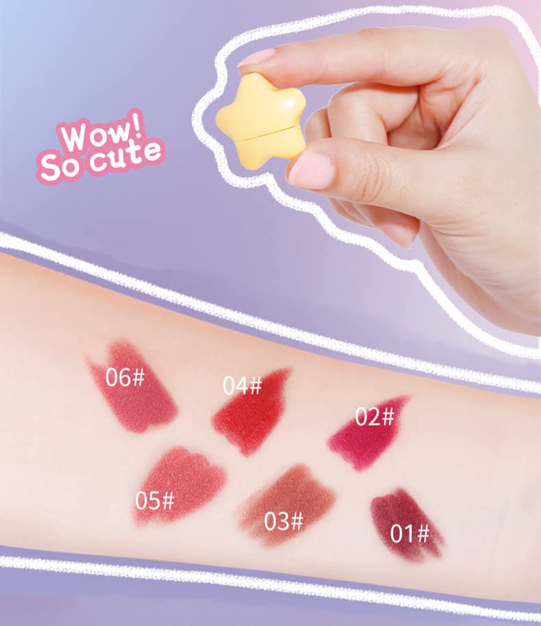 Mini lindo juego de lápices labiales, 16 lápices labiales mate, 16 colores, terciopelo, impermeable, de larga duración, lápiz labial mate, juego de