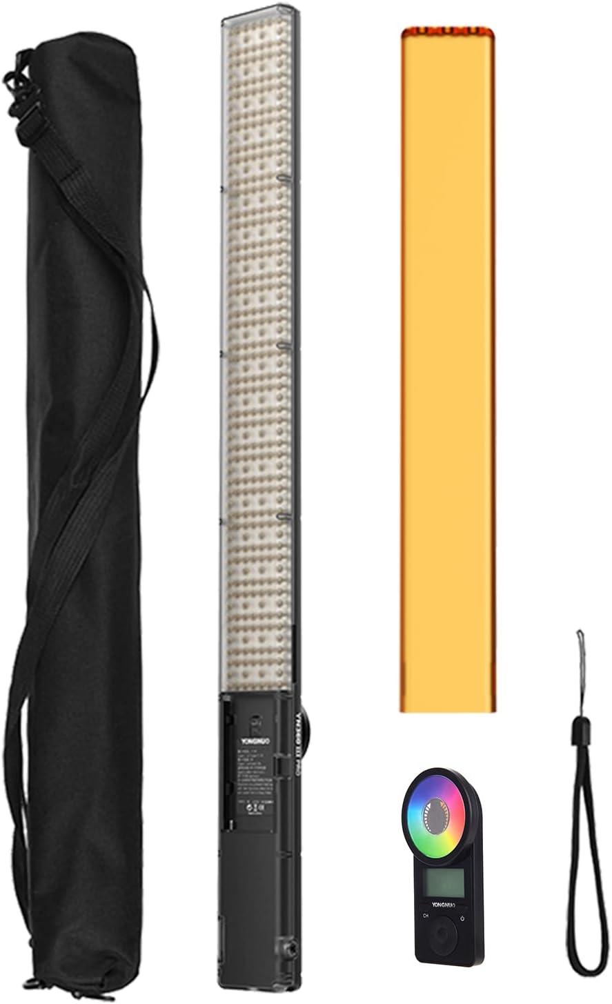 YONGNUO YN360III PRO – Barra de luz LED con soporte de luz de 110 pulgadas, luz de hielo con control remoto táctil de 2.4G, CRI a todo color RGB