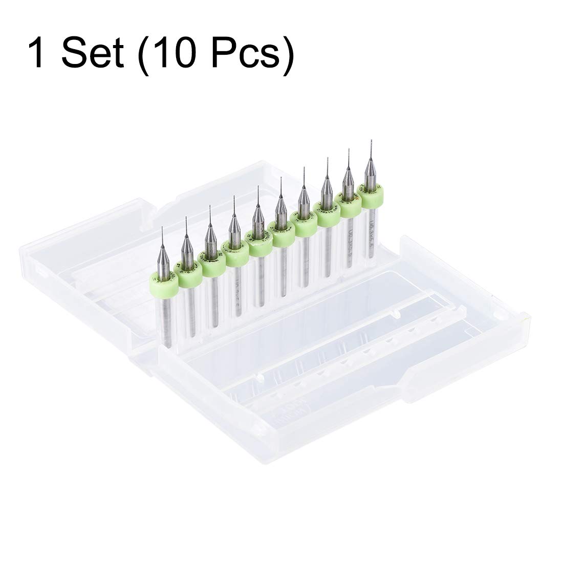 uxcell Brocas para PCB, 0.012 in, carburo de tungsteno, herramienta rotativa, joyería, grabado CNC, placa de circuito impreso, micro brocas de 18