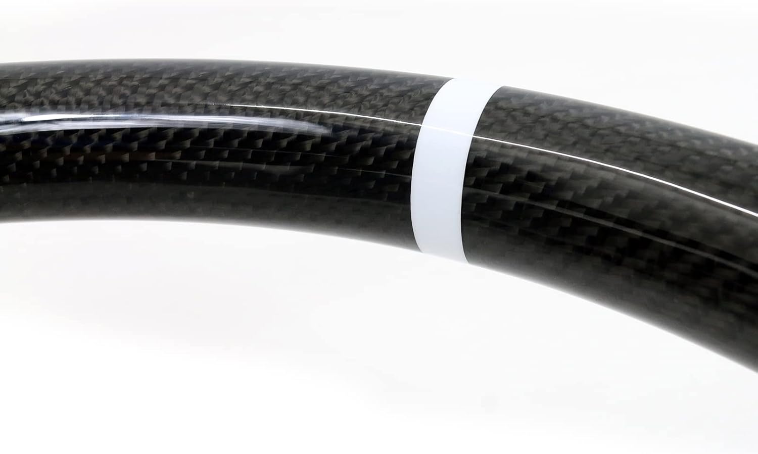 IKON MOTORSPORTS, Volante compatible con Ford Mustang 2010-2014, kit de carrocería del volante de repuesto de fibra de carbono y puntada e indicador