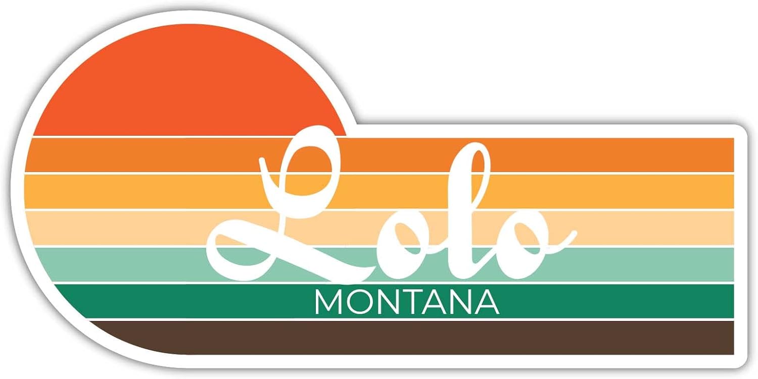 Lolo Montana – Calcomanía retro vintage de 4 x 2.25 pulgadas, diseño estético de la ciudad de los años 70