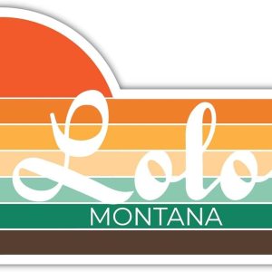 Lolo Montana – Calcomanía retro vintage de 4 x 2.25 pulgadas, diseño estético de la ciudad de los años 70 Lolo Montana – Calcomanía retro vintage de 4 x 2.25 pulgadas, diseño estético de la ciudad de los años 70