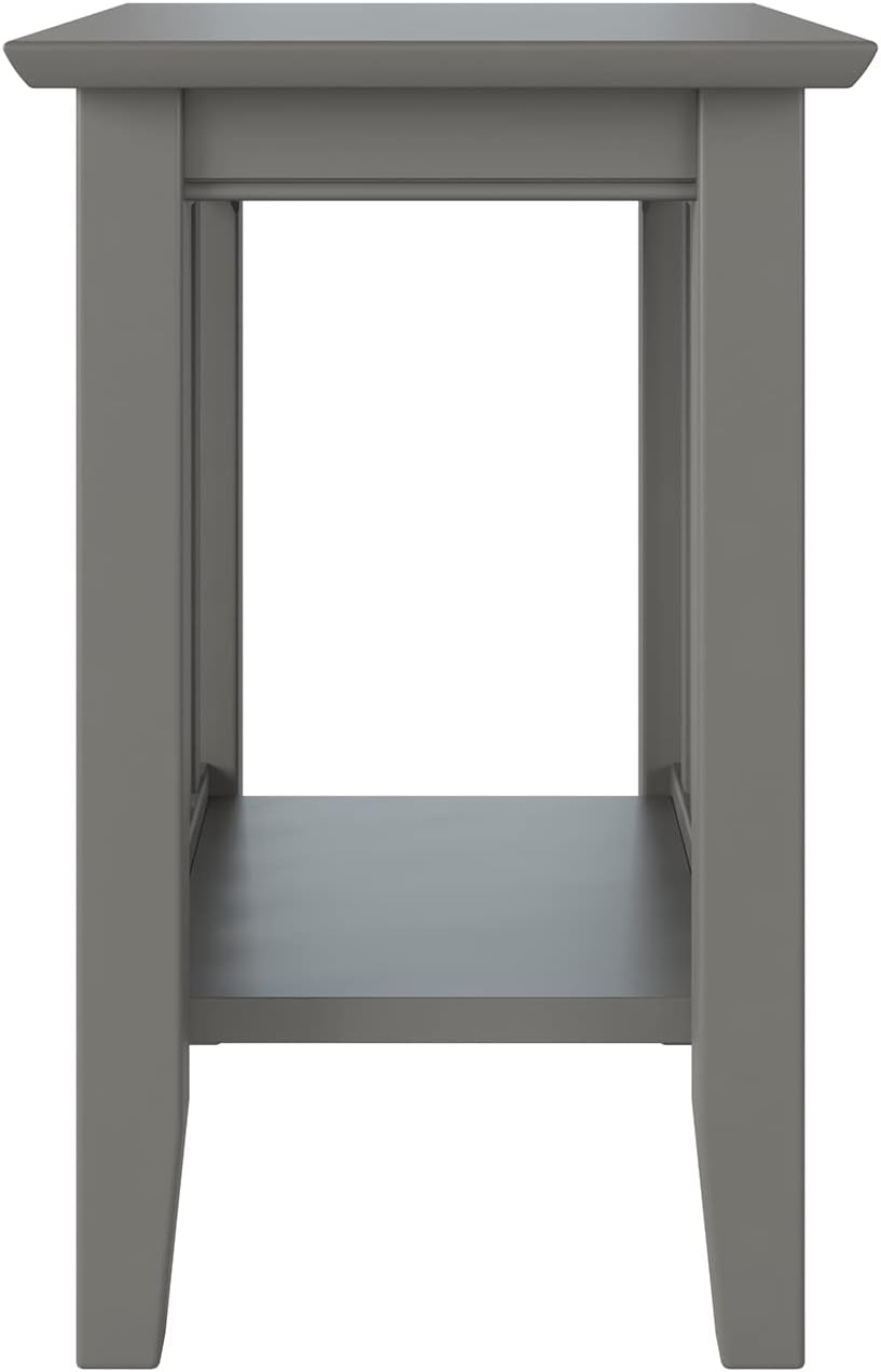 AFI, Mission, mesa auxiliar de madera maciza, 14 pulgadas, juego de 2, gris