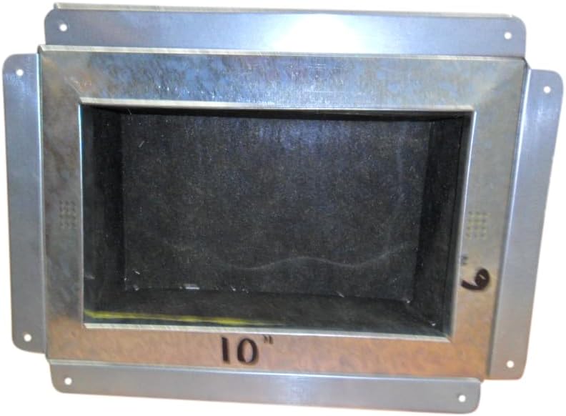 Caja de registro de techo galvanizada aislada R6 – Conecta la ventilación de registro y el difusor, funda de conducto HVAC (acero galvanizado, 14 x