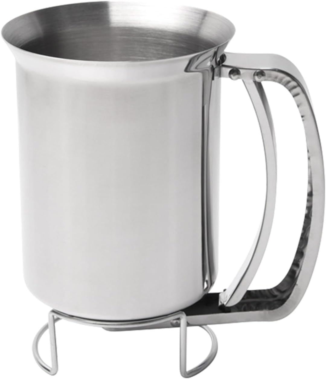 Dispensador de masa de panqueques de acero inoxidable, ideal para hornear cupcakes, cocina Easyflow, medidor de medición en mls y tazas,